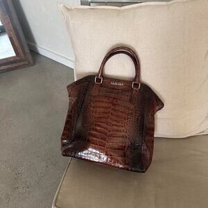 Claudia Firenze Designer Women's Handbag Brown Authentic Leather Tote Vintage